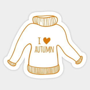 i love autumn Sticker